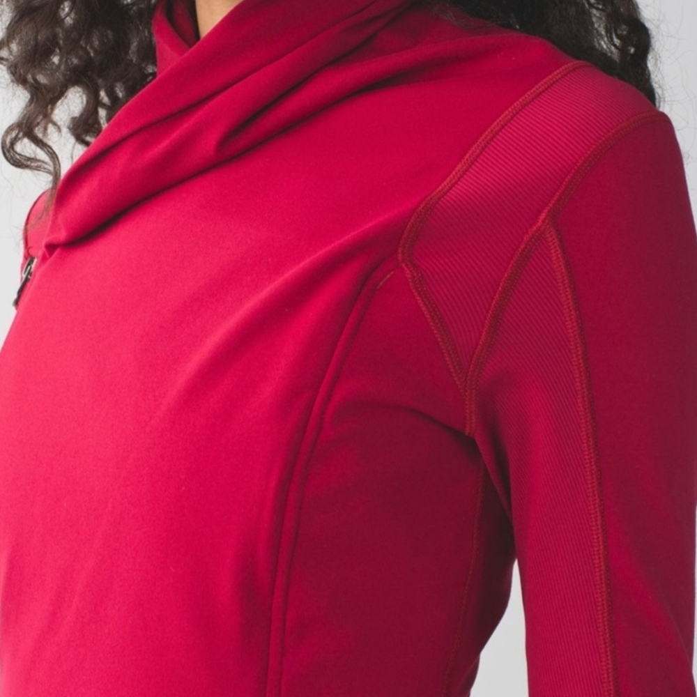 Red Asymmetrical Zip Jacket - Picture 3 of 12